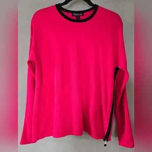 Renuar | Women's Red Long Sleeve Top with 3D Star Detail, Size M